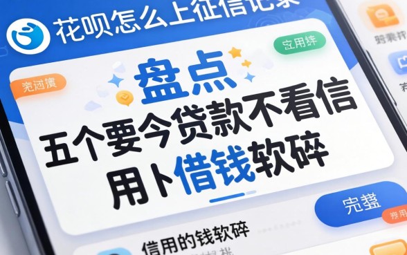 花呗怎么不上征信记录，盘点五个贷款不看信用的借钱软件