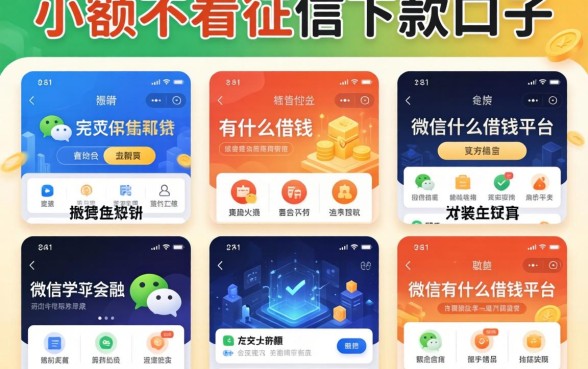 小额不看征信下款口子，整理五个微信有什么借钱平台