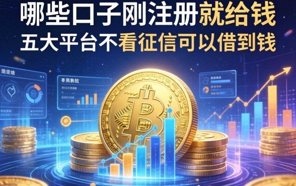 哪些口子刚注册就给钱，五大平台不看征信可以借到钱