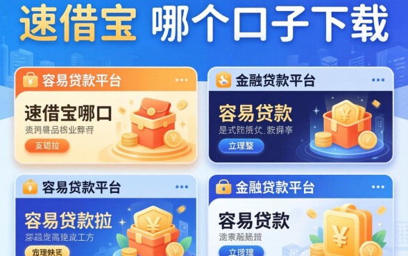 速借宝在哪个口子下载，整理五个容易贷款的平台