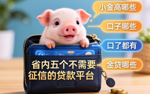 小猪钱包口子都有哪些，省内五个不需要征信的贷款平台