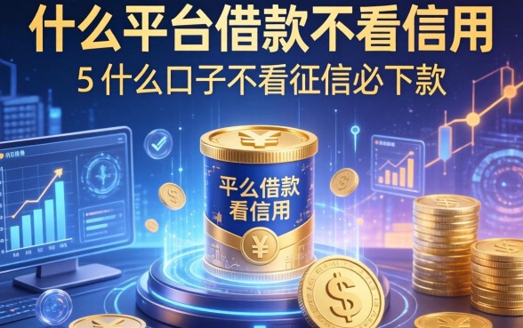什么平台借款不看信用，整合5个什么口子不看征信必下款