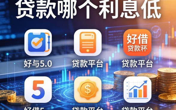 app贷款哪个利息低，整合5个好借的贷款平台