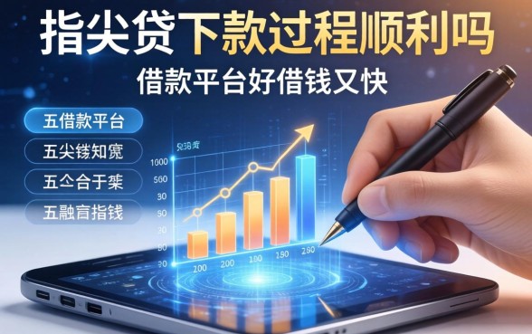 指尖贷下款过程顺利吗，总结五个借款平台好借钱又快