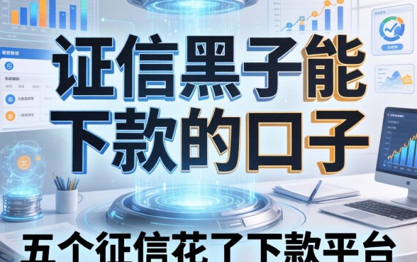 证信黑了能下款的口子，总结五个征信花了下款的平台