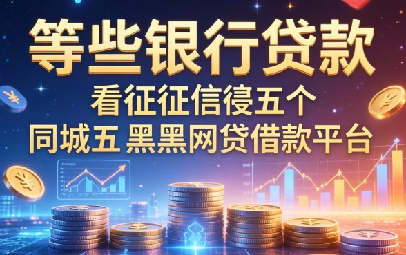 哪些银行贷款不看征信，同城五个黑户网贷借款平台