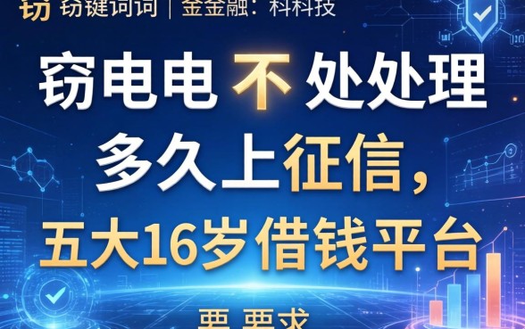 窃电不处理多久上征信，五大16岁借钱平台