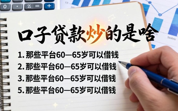 手抄口子贷款炒的是啥，例举5个那些平台60—65岁可以借钱