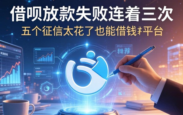 借呗放款失败连着三次，推荐五个征信太花了也能借钱的平台