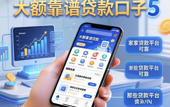 手机大额靠谱贷款口子，阐述5家那些贷款平台可靠