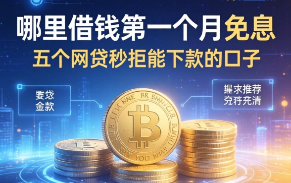 哪里借钱第一个月免息，推荐五个网贷秒拒能下款的口子