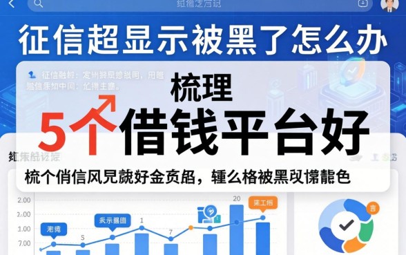 征信显示被黑了怎么办，梳理5个借钱平台好