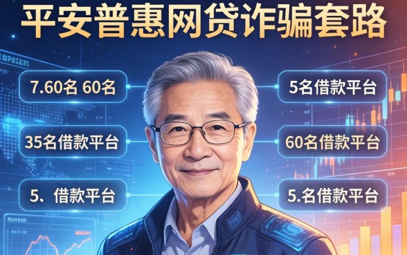 平安普惠网贷诈骗套路，例举5个60岁到65岁借款平台