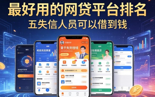 最好用的网贷平台排名，分享五个失信人员可以借到钱的软件