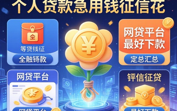 个人贷款急用钱征信花，汇总五个网贷平台最好下款