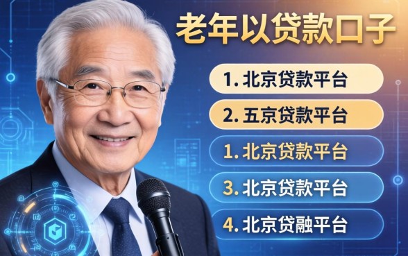 老年人可以贷款的口子，介绍五个北京贷款平台
