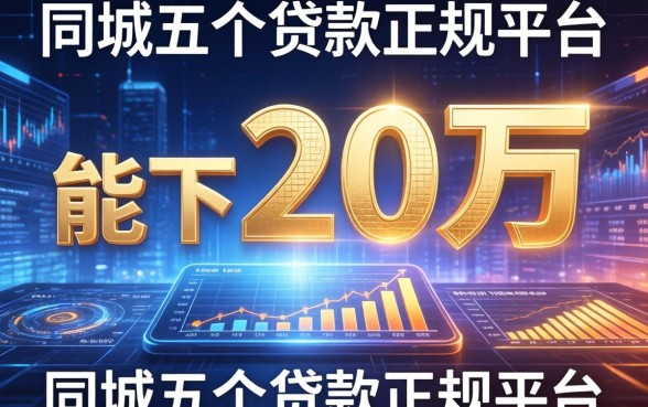 能下20万的贷款口子，同城五个贷款正规平台