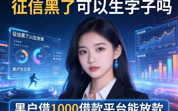 征信黑了可以生孩子吗，整理五个黑户借1000借款平台能放款