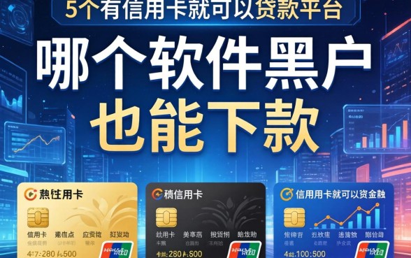 哪个软件黑户也能下款，归纳5个有信用卡就可以贷款的平台