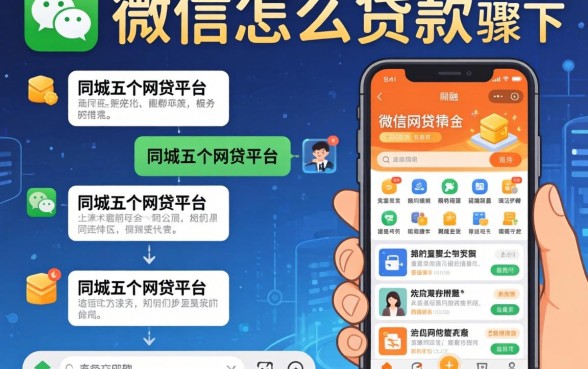 微信怎么贷款步骤如下，同城五个网贷平台app