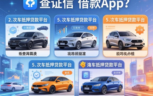 不查证信的借款app，例举5个汽车抵押贷款平台