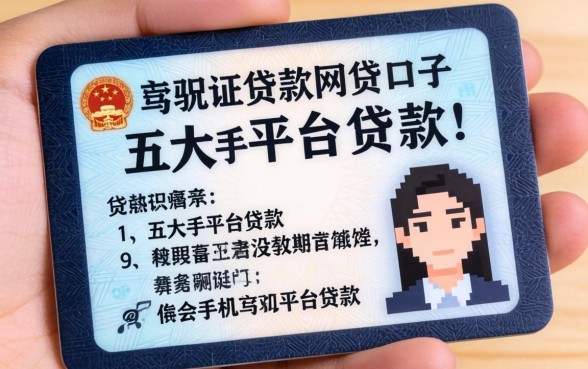 驾驶证贷款的网贷口子，五大手机平台贷款