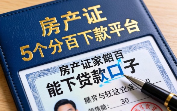 房产证能下贷款的口子，归纳5个百分百下款平台