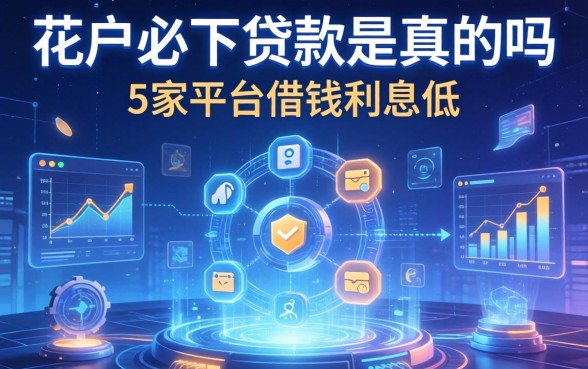 花户必下贷款是真的吗，阐述5家平台借钱利息低
