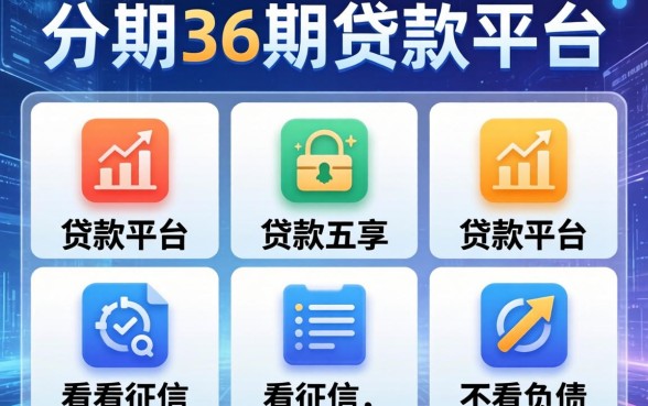 分期36期的贷款平台，分享五个贷款平台不看征信,不看负债