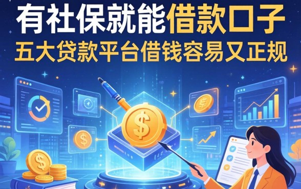 有社保就能借款的口子，五大贷款平台借钱容易又正规