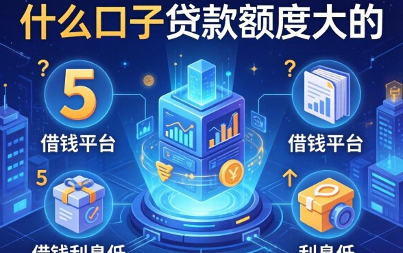 什么口子贷款额度大的，整合5个借钱平台利息低