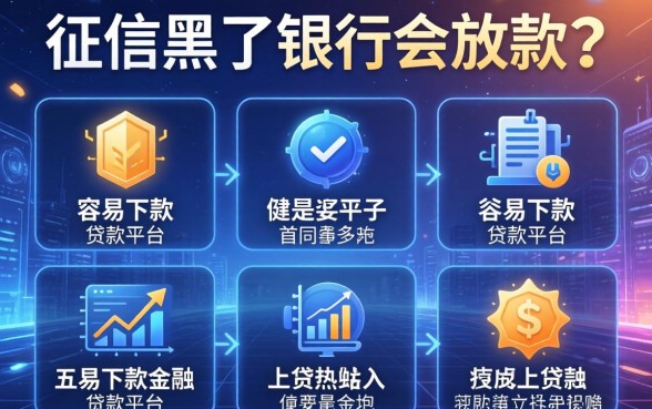 征信黑了银行会放款吗，介绍五个容易下款的贷款平台