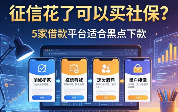 征信花了可以买社保吗，阐述5家借款平台适合黑户下款