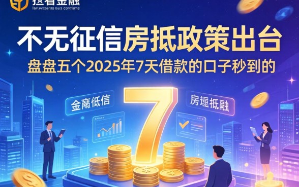 不看征信房抵政策出台，盘点五个2025年7天借款的口子秒到的