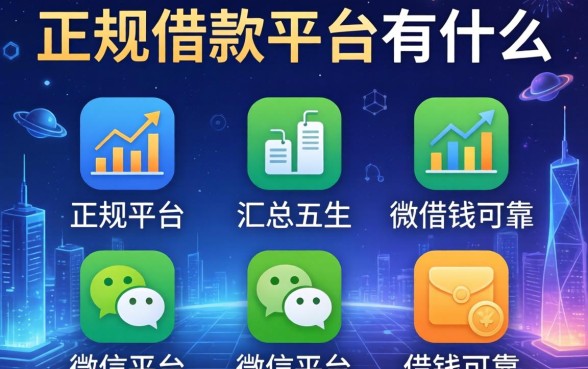 正规的借款平台有什么，汇总五个微信平台借钱可靠