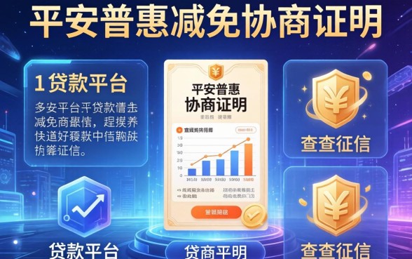 平安普惠减免协商证明，介绍五个贷款平台不查征信