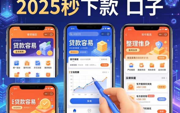 2025秒下款的口子，整理五个贷款容易的平台