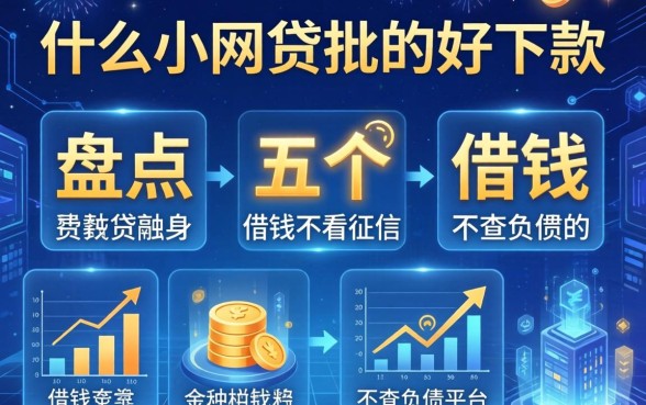 什么小网贷批的好下款，盘点五个借钱不看征信不查负债的平台