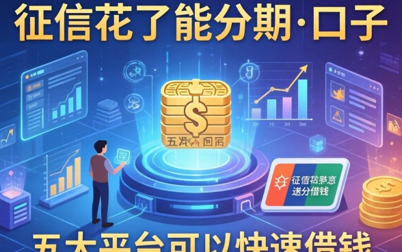征信花了能分期的口子，五大平台可以快速借钱