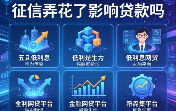 征信弄花了影响贷款吗，介绍五个低利息的网贷平台