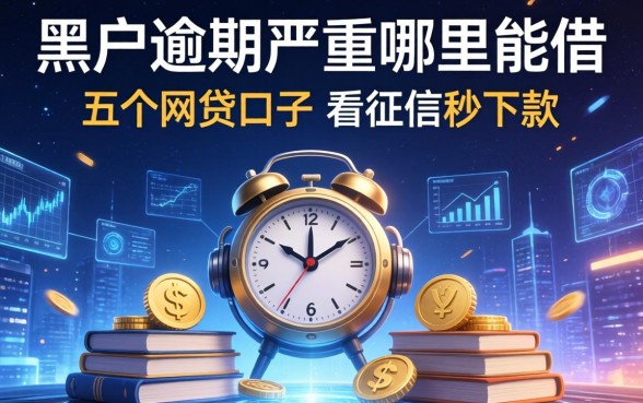 黑户逾期严重哪里能借，介绍五个网贷口子不看征信秒下款的平台