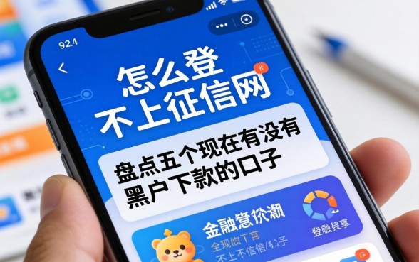 手机怎么登不上征信网，盘点五个现在有没有黑户下款的口子