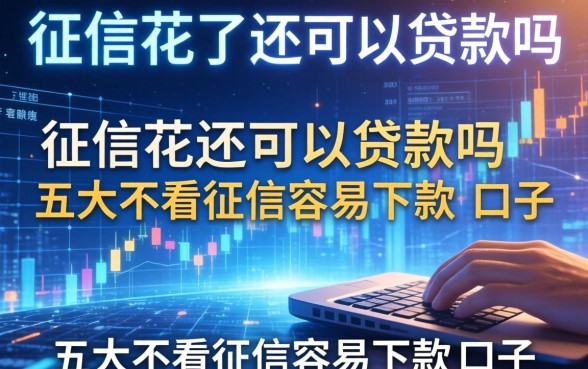 征信花了还可以贷款吗，五大不看征信容易下款的口子