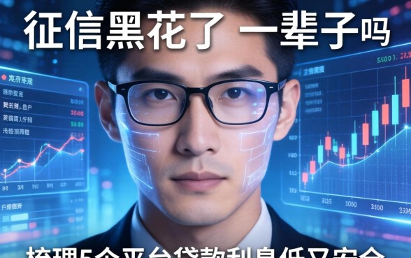 征信黑花了是一辈子吗，梳理5个在平台贷款利息低又安全