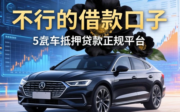 黑花的不行的借款口子，归纳5个汽车抵押贷款正规平台