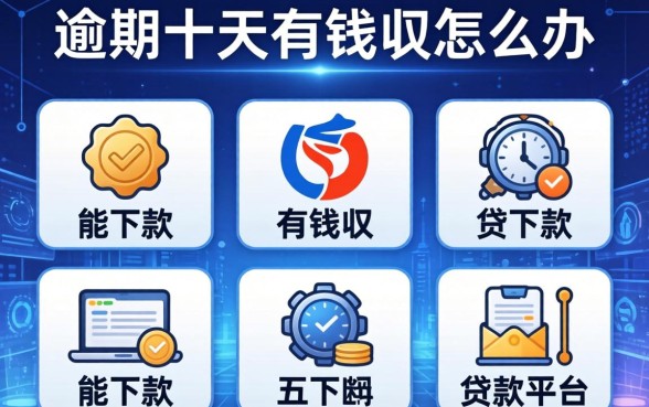 逾期十天有钱花怎么办，分析五个能下款的贷款平台