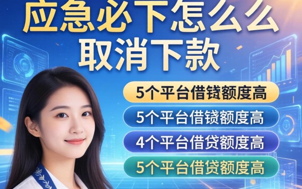 应急必下怎么取消下款，归纳5个平台借钱额度高