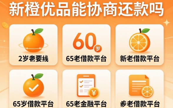 新橙优品能协商还款吗，例举5个60岁到65岁借款平台