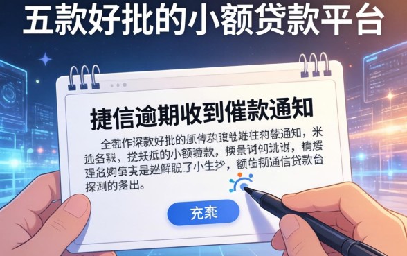 捷信逾期收到催款通知，探讨五款好批的小额贷款平台