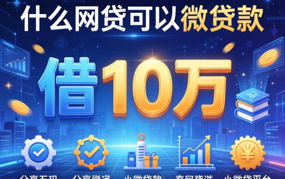 什么网贷可以借10万，分享五个小微贷款平台